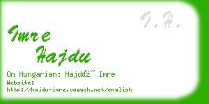 imre hajdu business card